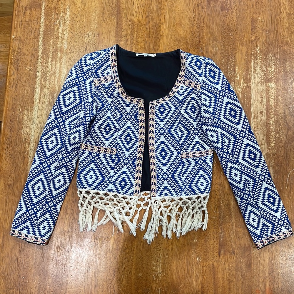 Tularosa Cropped Fringe Jacket